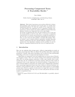 Processing Compressed Texts: A Tractability Border