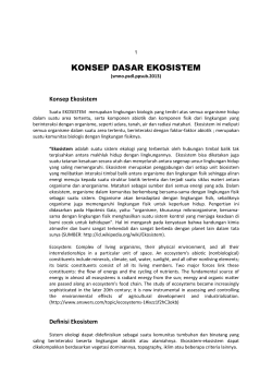 konsep dasar ekosistem