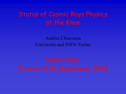 Experiment The spectra of all the components of EAS show the