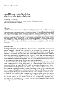 Algal blooms in the North Sea: the Good, the Bad and