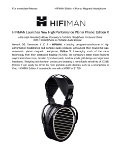 HiFIMAN Launches New High Performance Planar