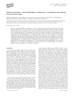 Synthesis and Structure-activity Relationships of