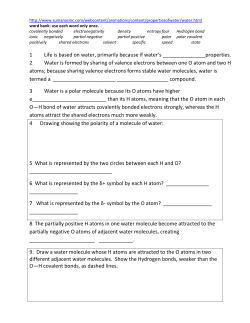 Density liquid water - Mayfield City Schools