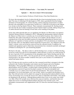 Episode 1 -- How do we know CO2 is increasing? - paesta
