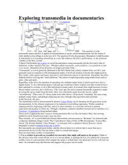 Exploring transmedia in documentaries