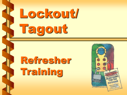 Lockout/Tagout - Refresher Training