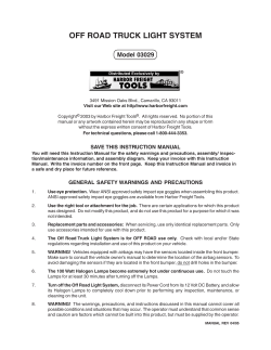 03029 manual - Harbor Freight Tools