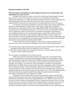 The Role of Plant-Soil Feedbacks in the Biological Invasion of Acer