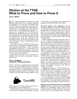 Dilution at the TTAB: What to Prove and How to Prove It