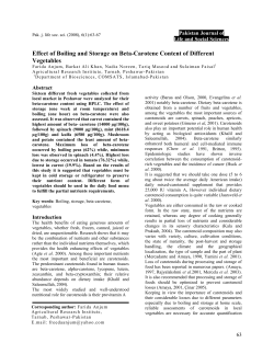 Effect of Boiling and Storage on Beta