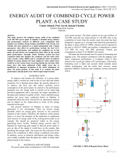 energy audit of combined cycle power plant a case study
