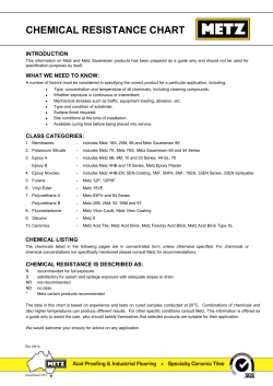 Chemical Resistance Chart