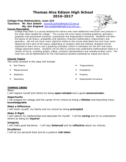 Thomas Alva Edison High School 2016