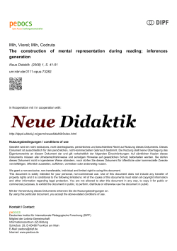 The construction of mental representation during reading