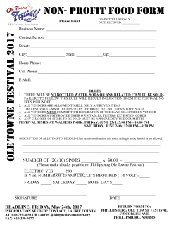 Non- PROFIT FOOD FORM OLE TOWNE