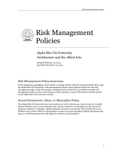 Risk Management Policies