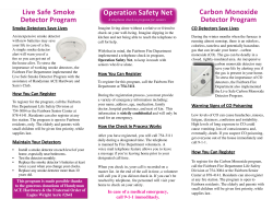Live Safe Smoke Detector Program Operation Safety Net Carbon