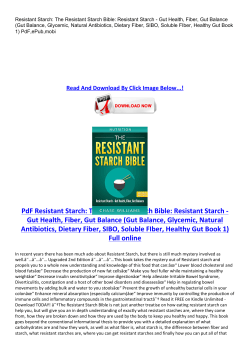 PdF Resistant Starch: The Resistant Starch Bible