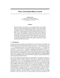 Noisy Generalized Binary Search