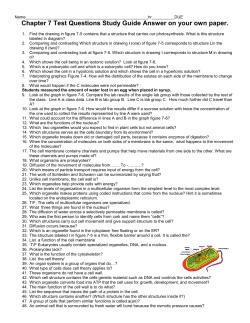 Chapter 7 Test Questions Study Guide Answer on your