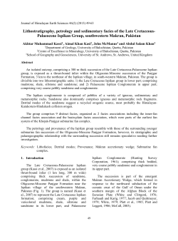 Facies associations, petrology and provenance of the