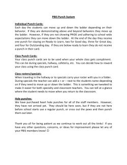 PBIS Punch Card System