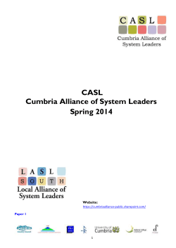 CASL Cumbria Alliance of System Leaders