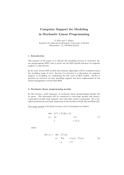 Computer Support for Modeling in Stochastic Linear Programming