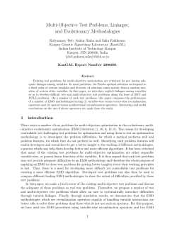 Multi-Objective Test Problems, Linkages, and