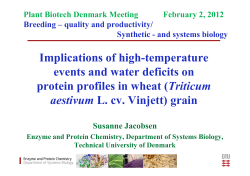 Implications of high-temperature events and water deficits on protein
