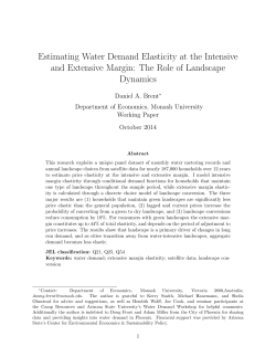Estimating Water Demand Elasticity at the Intensive and Extensive