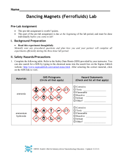 Dancing Magnets (Ferrofluids) Lab