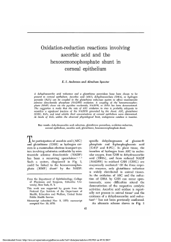 Oxidation-Reduction Reactions Involving Ascorbic Acid and