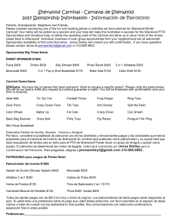 Sherwood Carnival - Carnaval de Sherwood 2017 Sponsorship