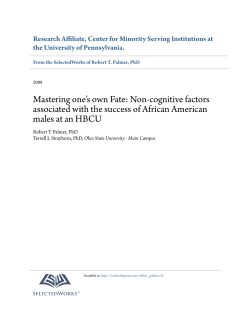 Mastering one`s own Fate: Non-cognitive factors