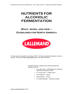nutrients for alcoholic fermentation