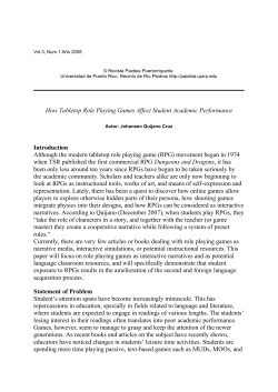 How Tabletop Role Playing Games Affect Student