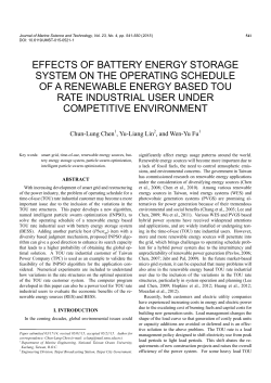 effects of battery energy storage system on the operating schedule