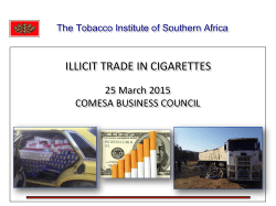 IMPACT OF ILLICIT TRADE IN TOBACCO PRODUCTS