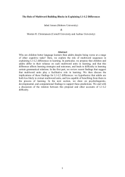 The Role of Multiword Building Blocks in Explaining L1