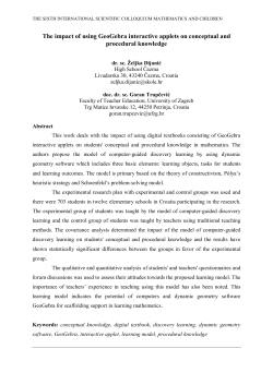 The impact of using GeoGebra interactive applets on conceptual