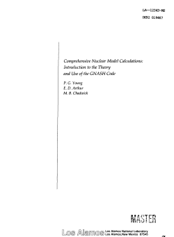 Comprehensive Nuclear Model Calculations