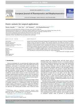 Elastic sealants for surgical applications