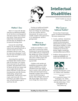 Intellectual Disabilities - Center for Parent Information and Resources