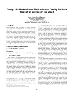 Design of a market-based mechanism for quality attribute tradeoff of