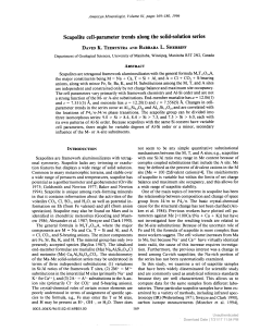 Scapolite cell-parameter trends along the solid