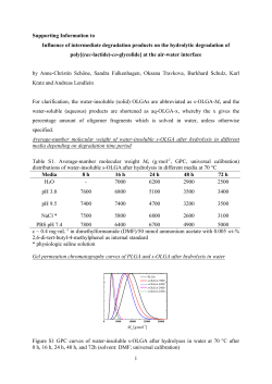 Supporting Information to Influence of intermediate degradation