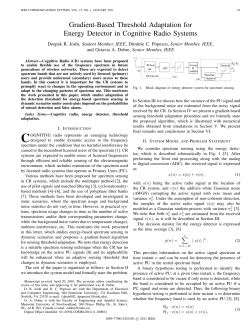 Gradient-Based Threshold Adaptation for Energy Detector in