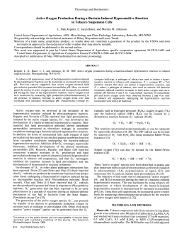 Active Oxygen Production During a Bacteria