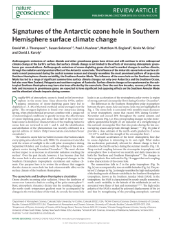 Signatures of the Antarctic ozone hole in Southern